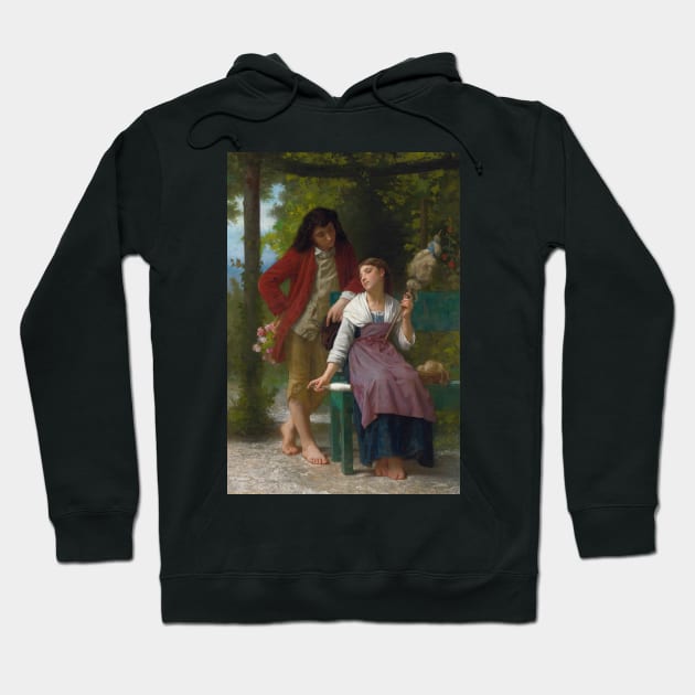 Before The Engagement by William-Adolphe Bouguereau Hoodie by Classic Art Stall